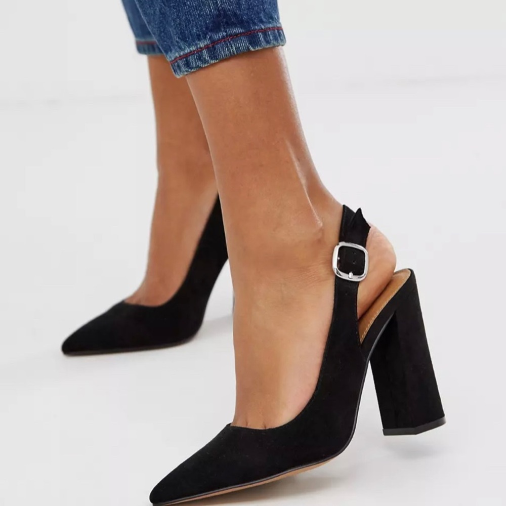 ASOS Penley sling back high heels in black
